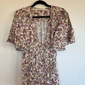 Harni Size 10 Ophelia Midi Floral Wrap Dress